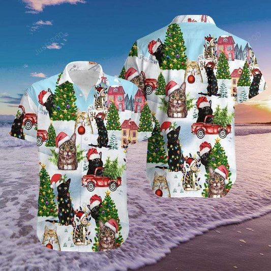 Hawaiian Shirts Christmas Cat Shirt