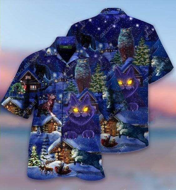 Hawaiian Shirts Christmas With Yule Cats Shirt