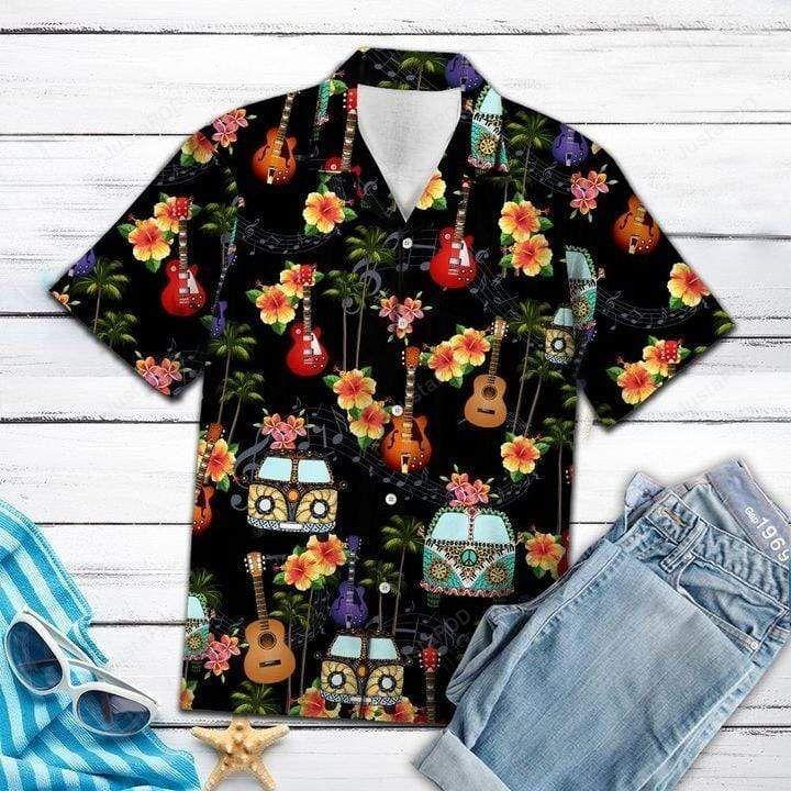 Hippie Summer Pattern Music Love Hawaiian Shirts H Shirt