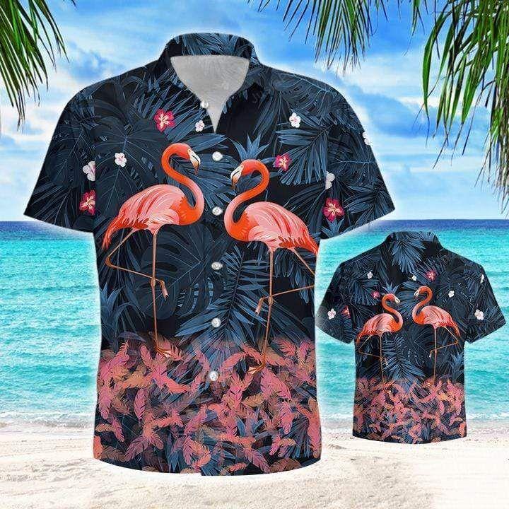 Beautiful Flamingo Tropical Aloha Hawaiian 