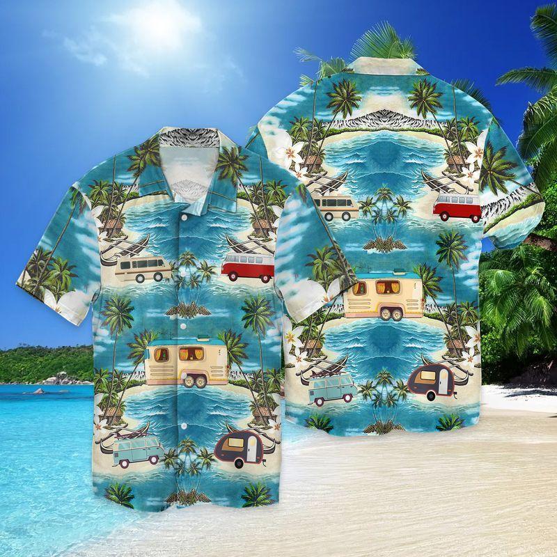 Camping Hawaiian Shirt | UniShirtex | Adult | 