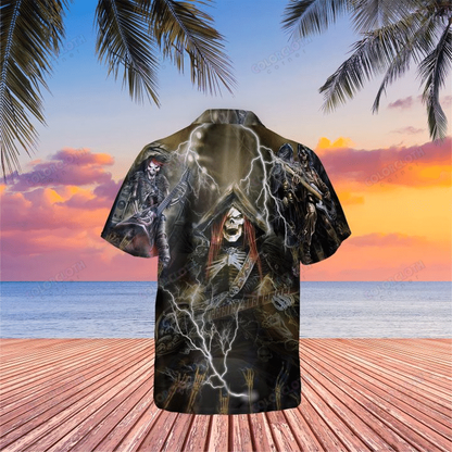 Amazing Guitar Skull Hawaii Shirts TV032328