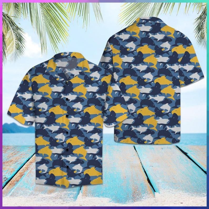 Shark Multicolor Best Design Hawaiian Shirt 