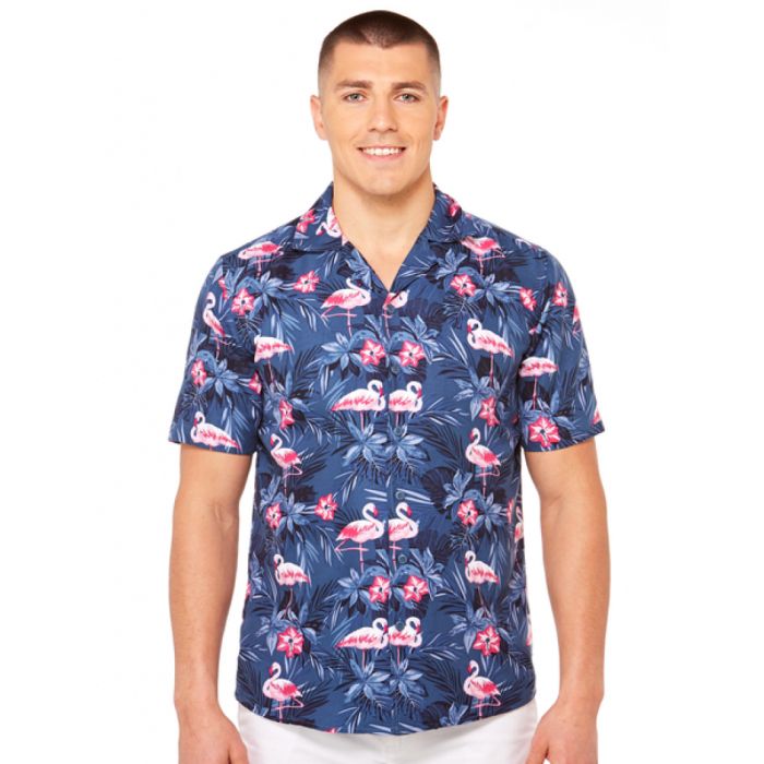 Flamingo Blue High Quality Hawaiian Shirt 