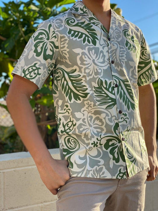 Turtle Fronds Hawaiian Aloha Green Nice Design Hawaiian Shirt 