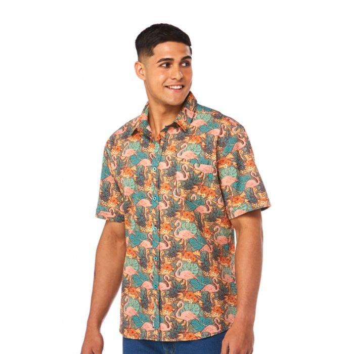 Flamingo Orange Awesome Design Hawaiian Shirt 