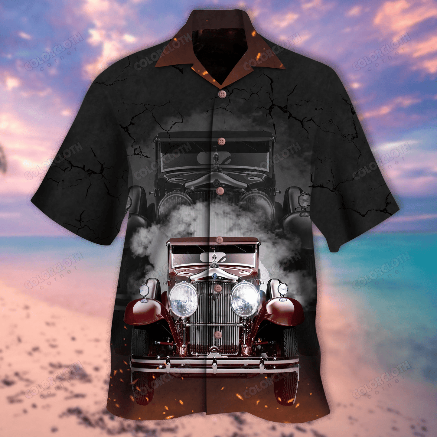 Rod Car Smog Hawaiian Shirt