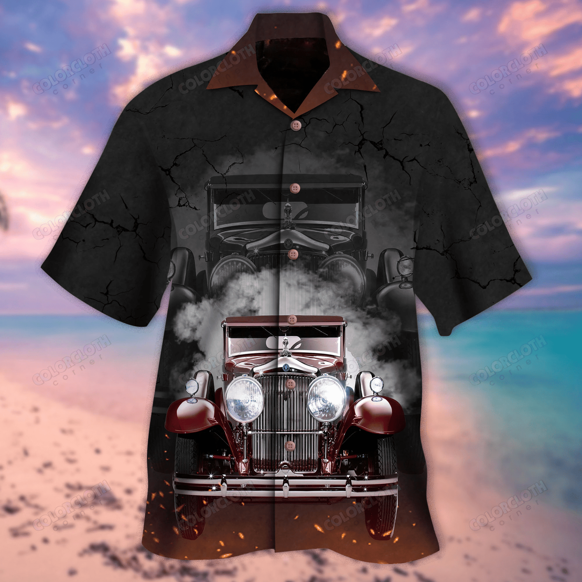 Rod Car Smog Hawaiian Shirt