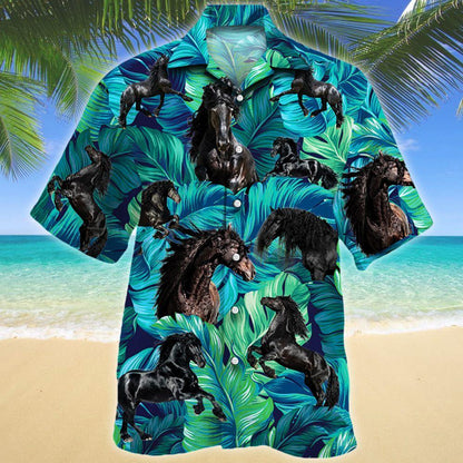 Friesian Horse Lovers Hawaii Shirt