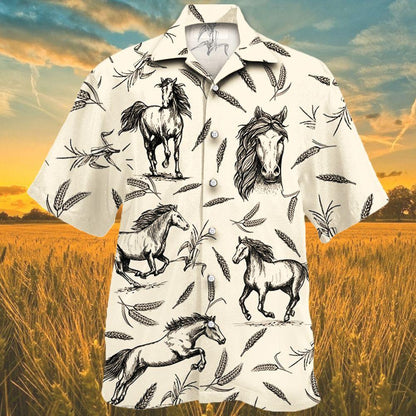 Horse Farm Lovers Hawaiian Shirt