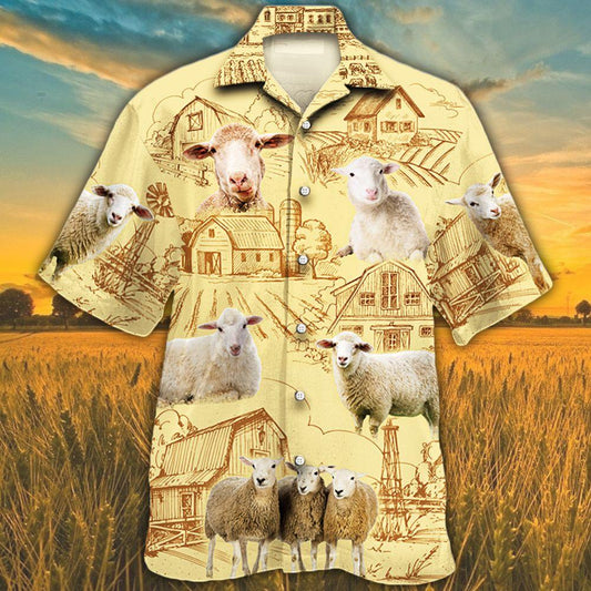 Sheep Lovers Farm Hawaiian Shirt