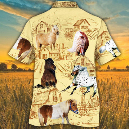 Miniature Horse Lovers Farm Hawaiian Shirt