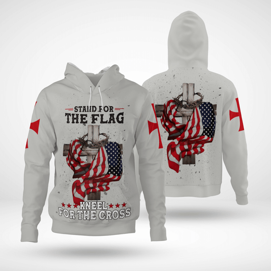 Stand For The Flag Christian - Christ - Jesus - God 3D All Over Print Unisex Hoodie US Size