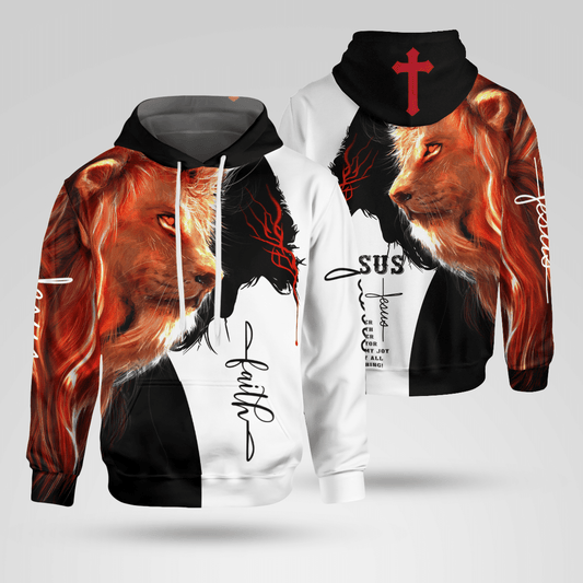 Jesus 3D Lion King Christian - Christ - Jesus - God 3D All Over Print Unisex Hoodie US Size