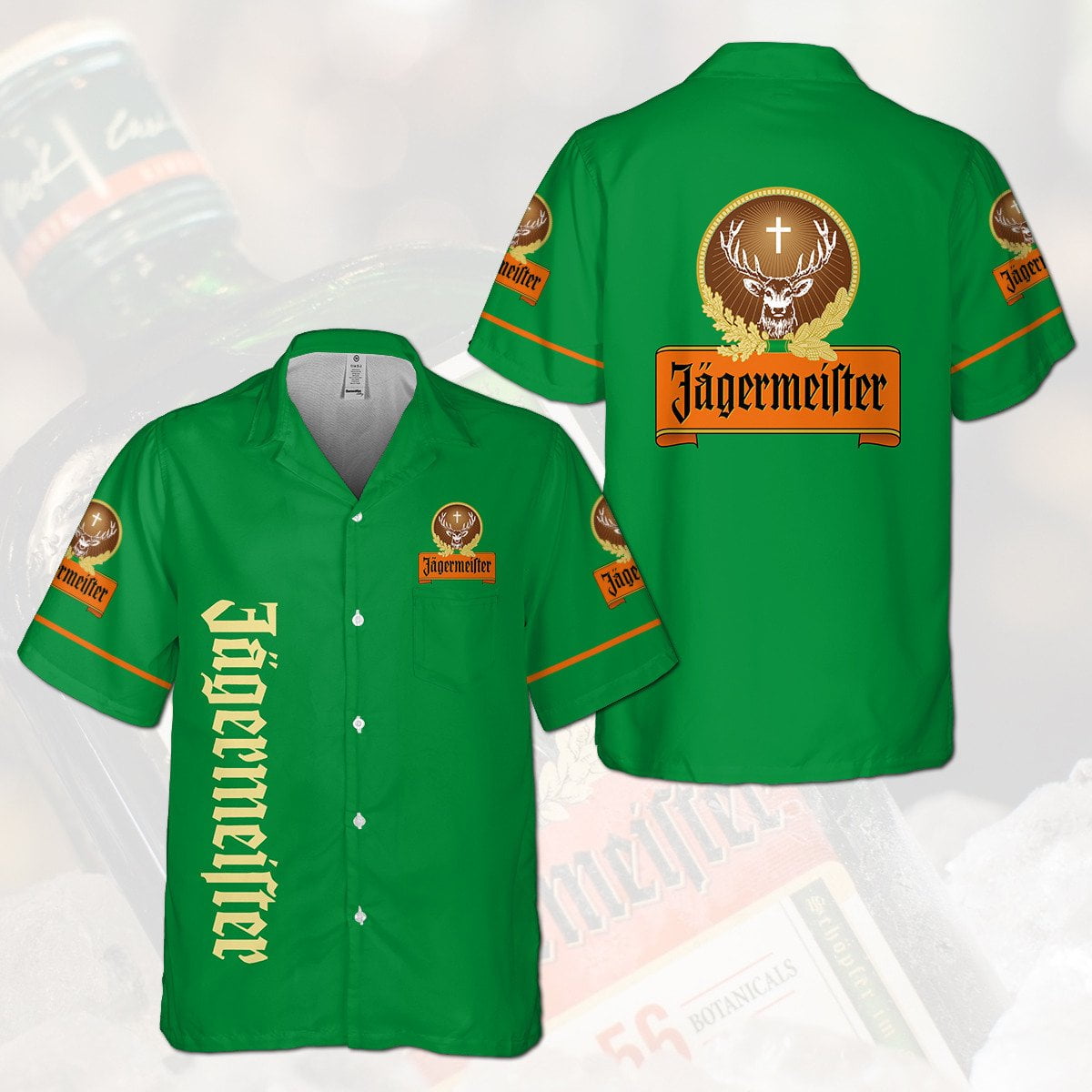 Jagermeister All Over Print 3D Hawaiian Shirt