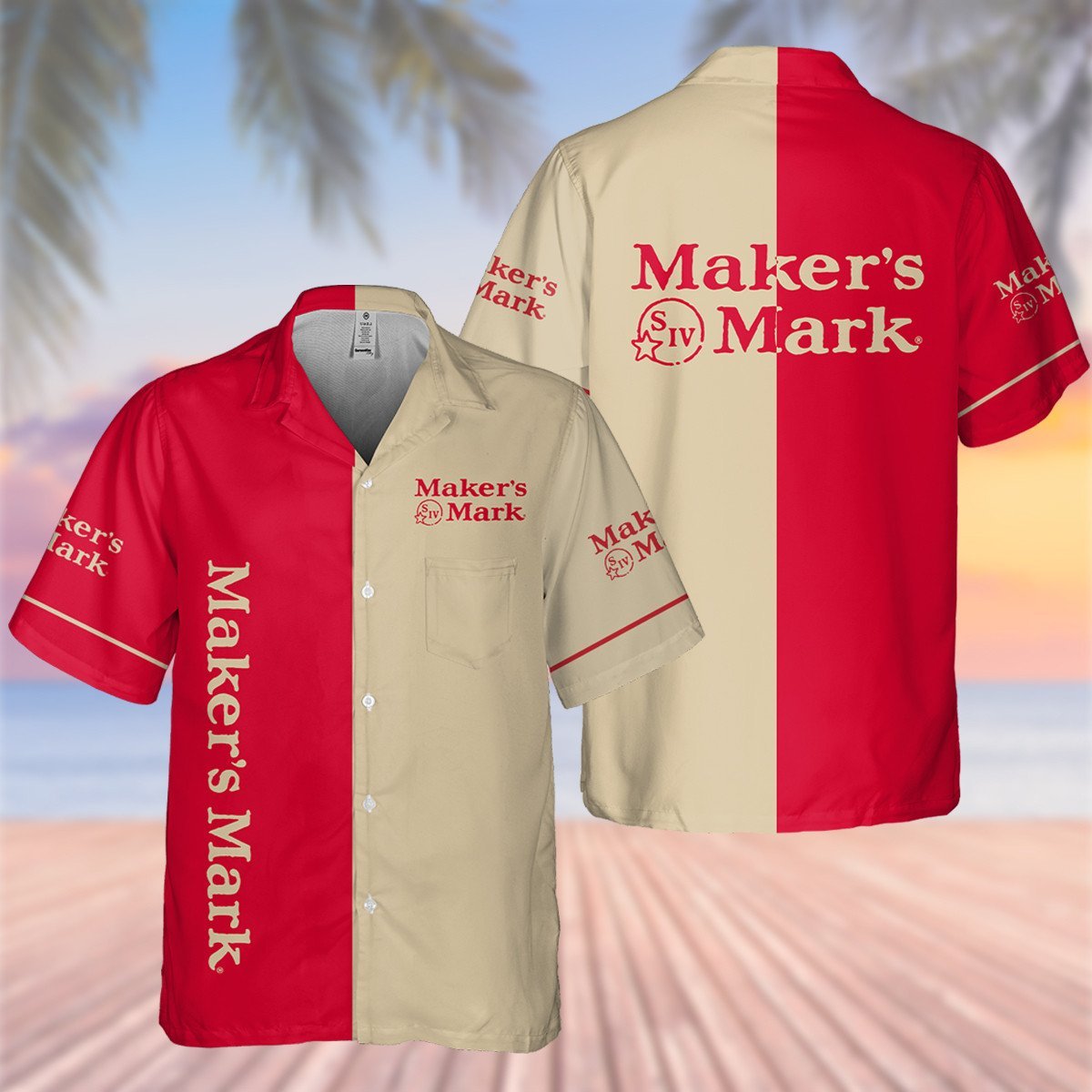 Maker's Mark Bourbon All Over Print 3D Hawaiian Shirt