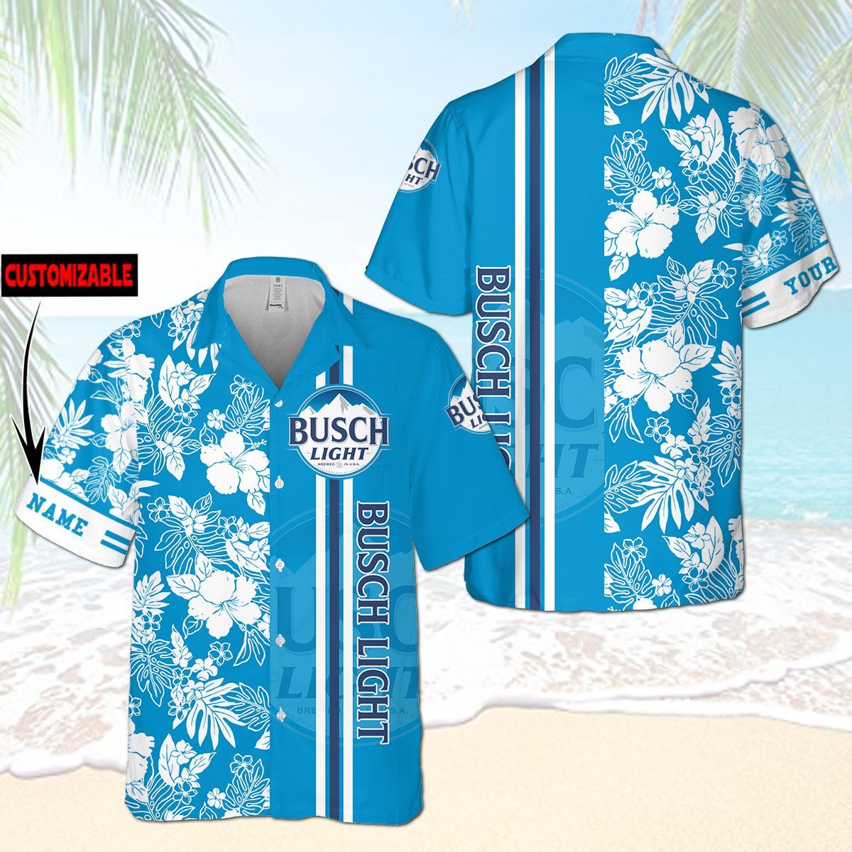 Personalized Busch Light All Over Print 3D Hawaiian Shirt