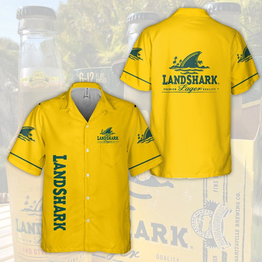 Landshark Lager All Over Print 3D Hawaiian Shirt