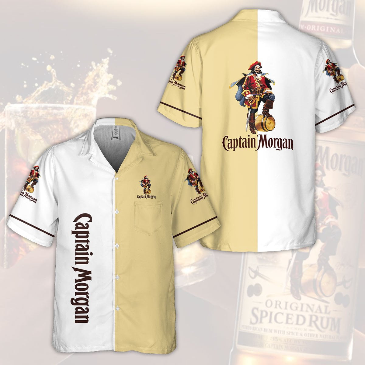 Captain Morgan All Over Print 3D Hawaiian Shirt