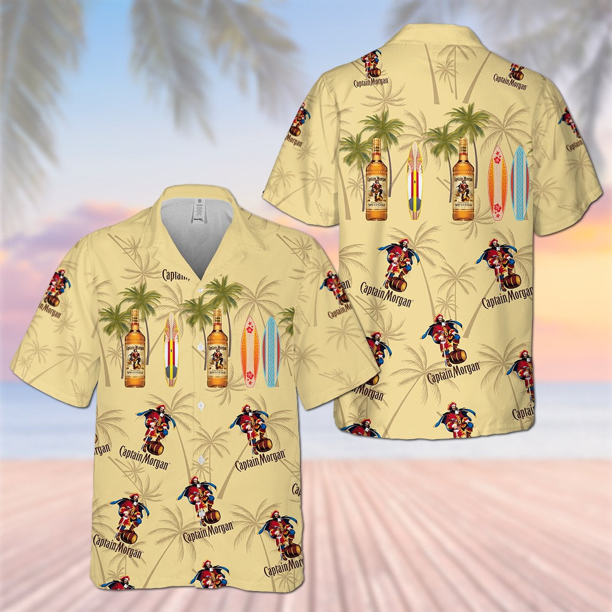 Captain Morgan All Over Print 3D Hawaiian Shirt