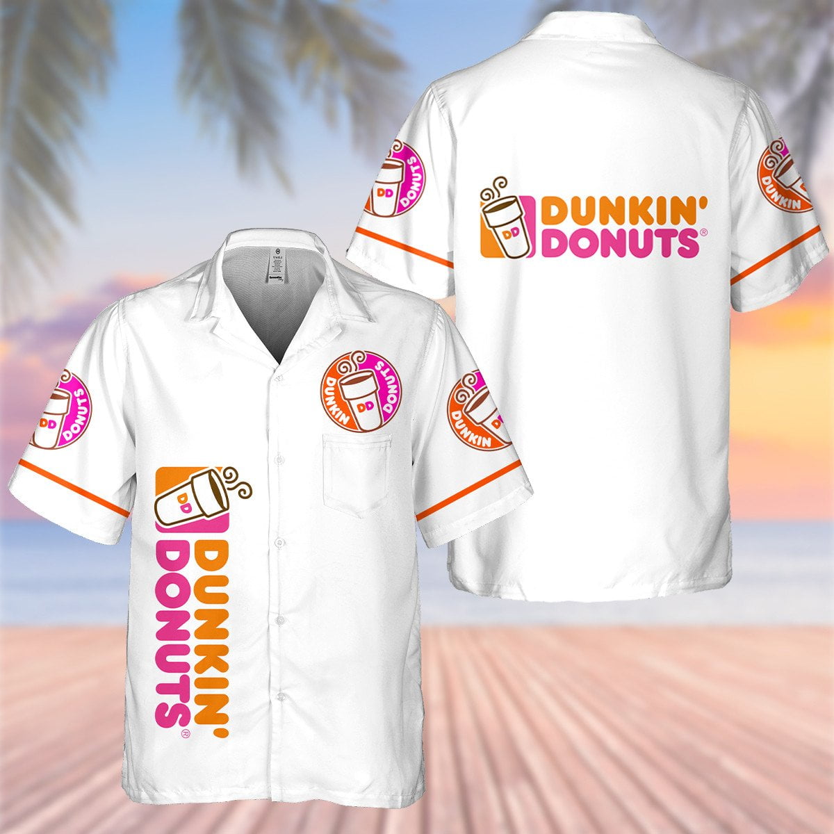 Dunkin Donuts Coffee All Over Print 3D Hawaiian Shirt