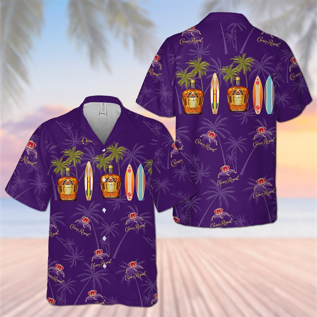 Crown Royal All Over Print 3D Hawaiian Shirt