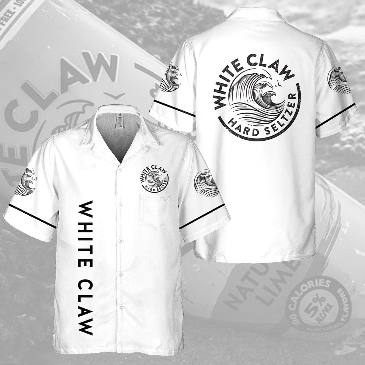 White Claw Hard Seltzer All Over Print 3D Hawaiian Shirt