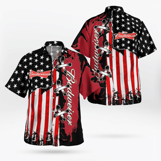 Budweiser All Over Print 3D Hawaiian Shirt