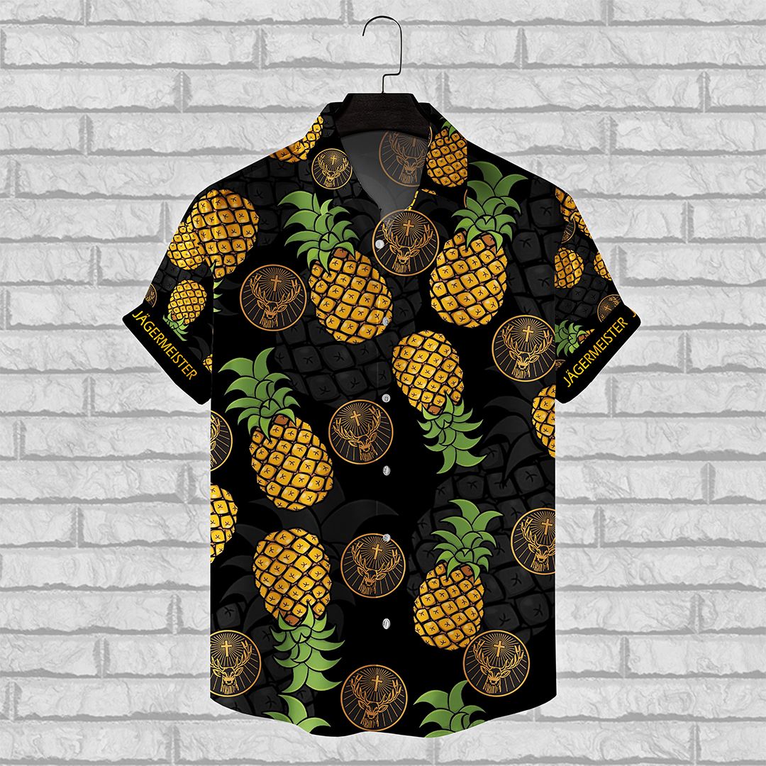 Jagermeister Pineapple All Over Print 3D Hawaiian Shirt