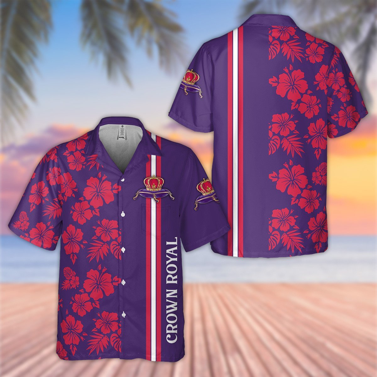 Crown Royal All Over Print 3D Hawaiian Shirt