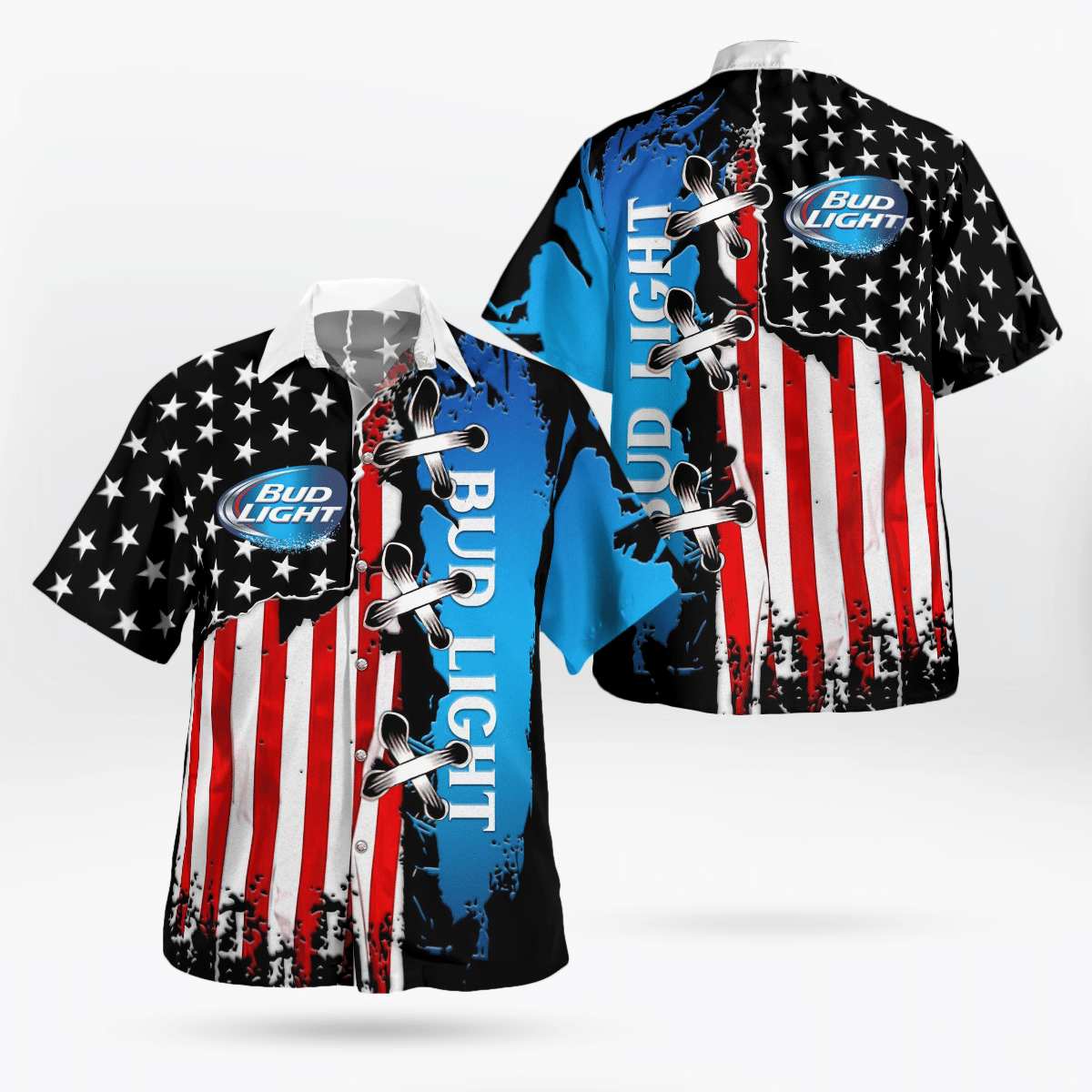 Bud Light All Over Print 3D Hawaiian Shirt