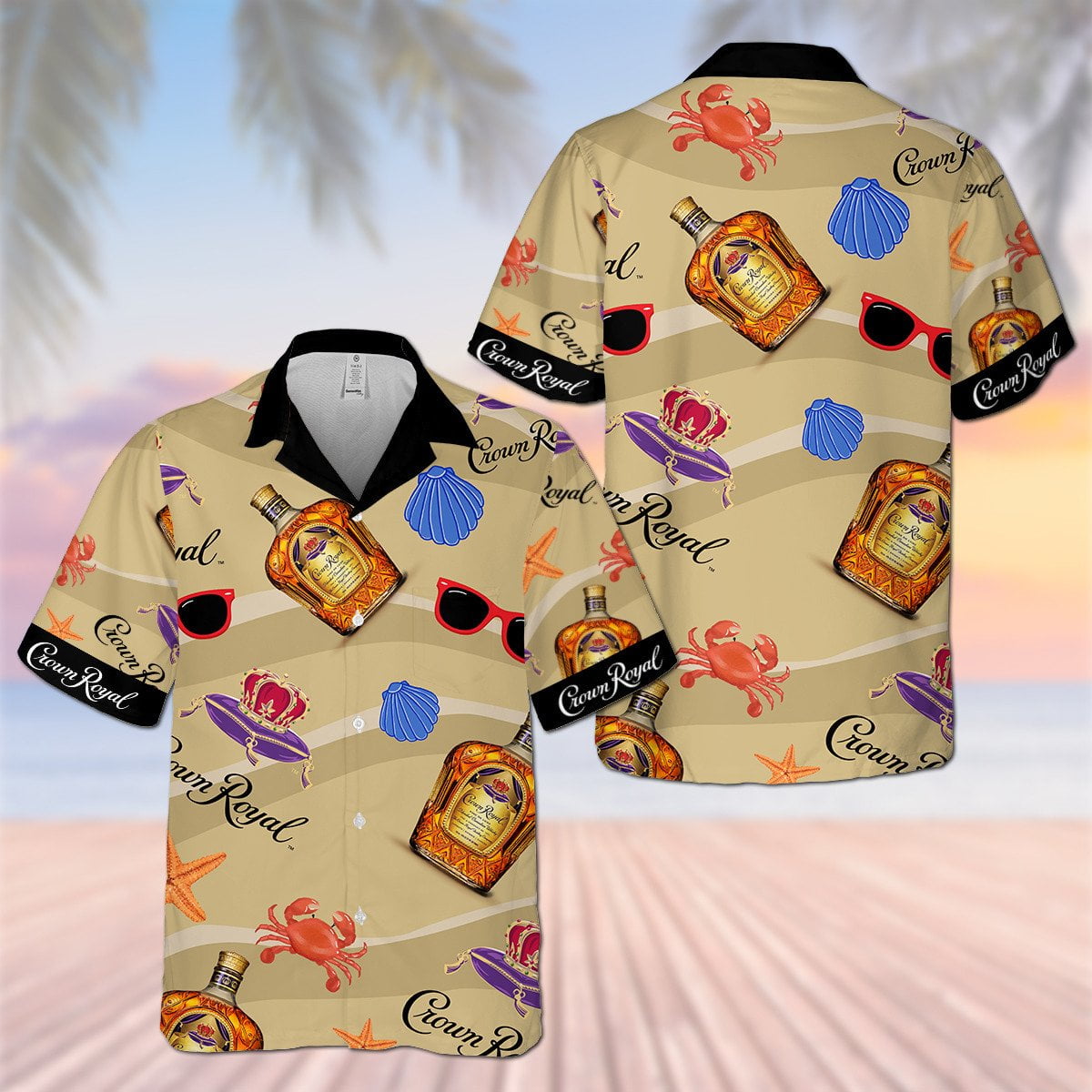 Crown Royal Canadian Whisky All Over Print 3D Hawaiian Shirt