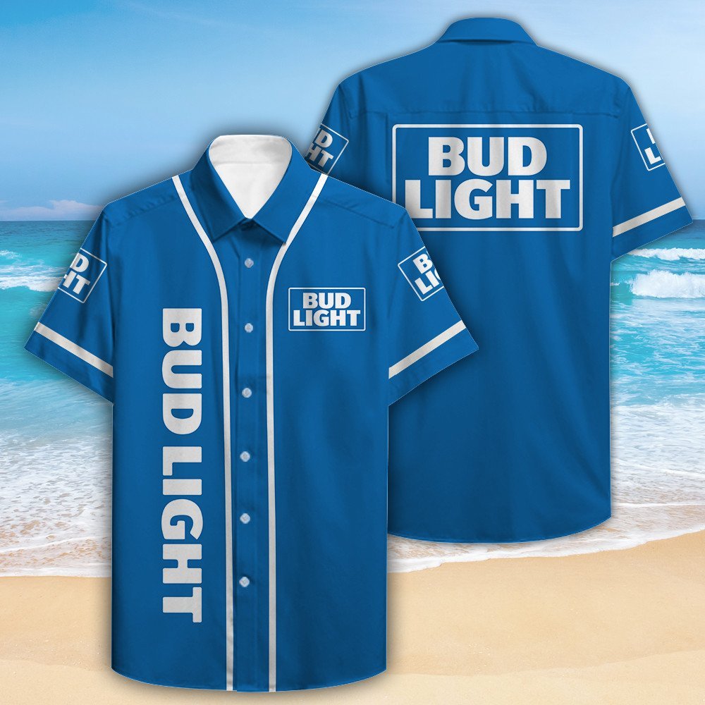 Bud Light All Over Print 3D Hawaiian Shirt