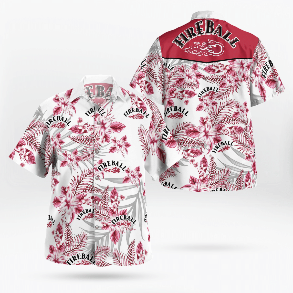 Fireball All Over Print 3D Hawaiian Shirt