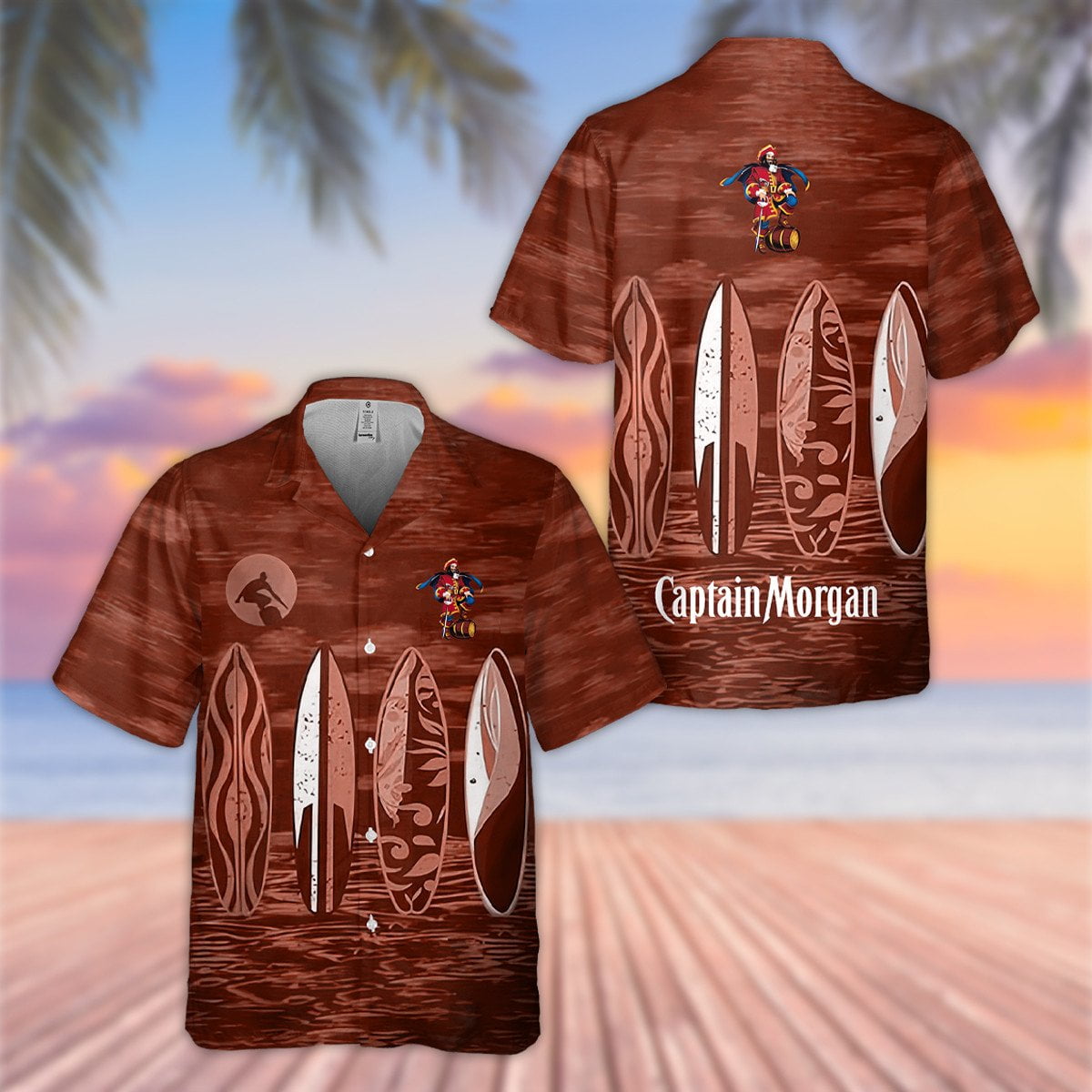 Captain Morgan All Over Print 3D Hawaiian Shirt