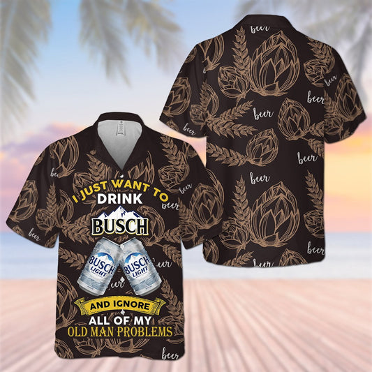 Busch Light All Over Print 3D Hawaiian Shirt