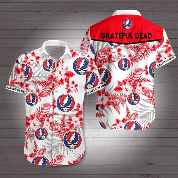 Grateful Dead Logos All Over Printed Hawaiian Shirt