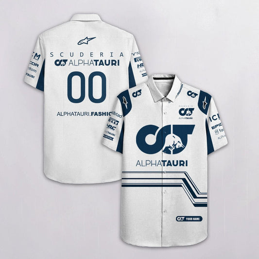 Personalized Scuderia Alphatauri F1 Racing Pirelli Hrc Alpinestars All Over Print 3D Hawaiian Shirt