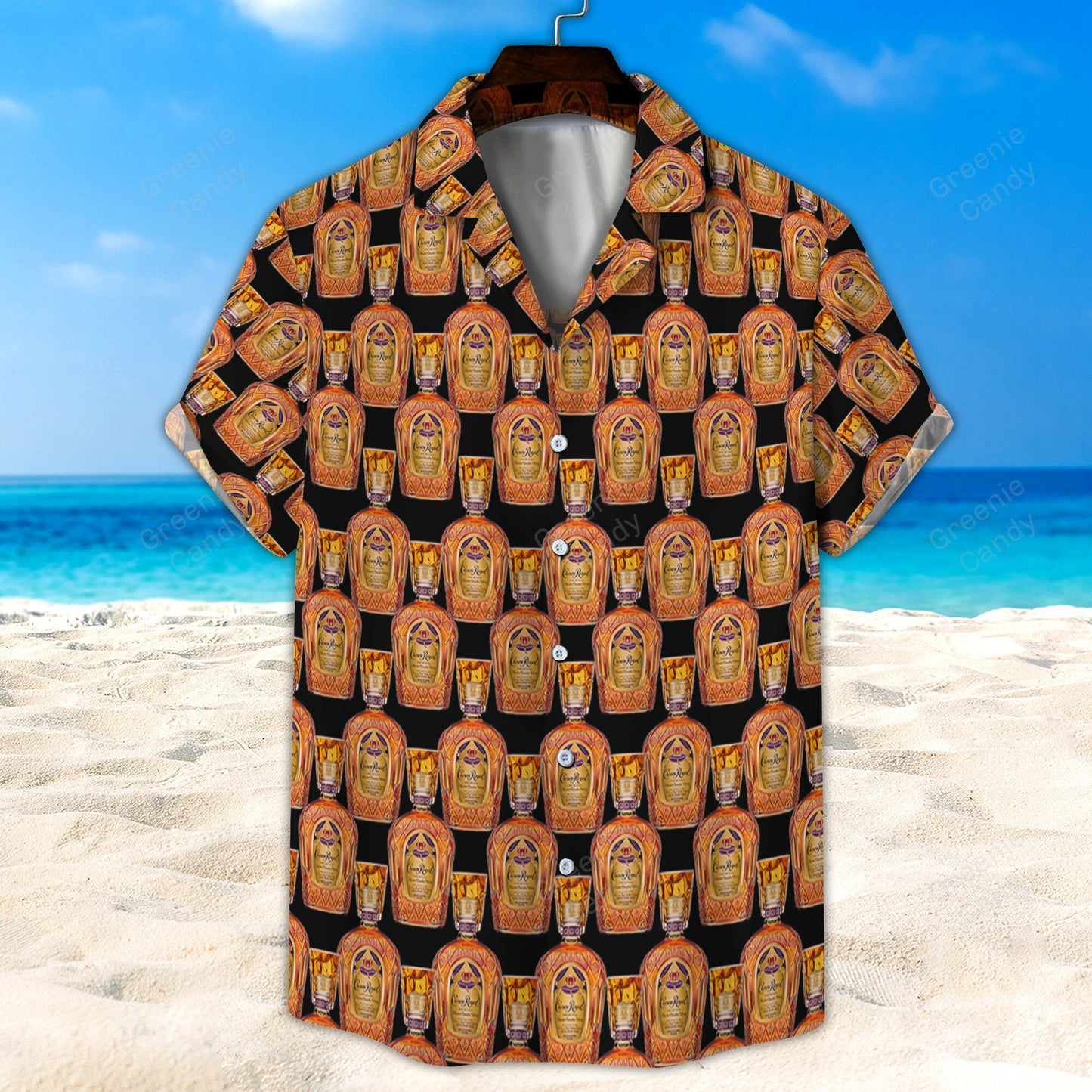 Crown Royal Bottle All Over Print 3D Unisex Hawaiian Shirt And Beach Short