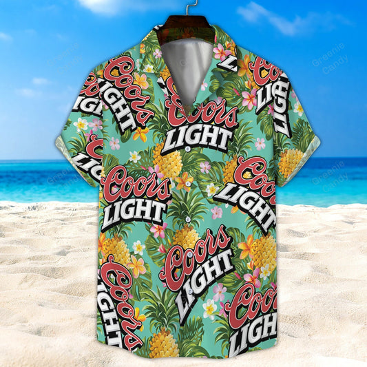 Coors Light Floral All Over Print 3D Unisex Hawaiian Shirt And Beach Short