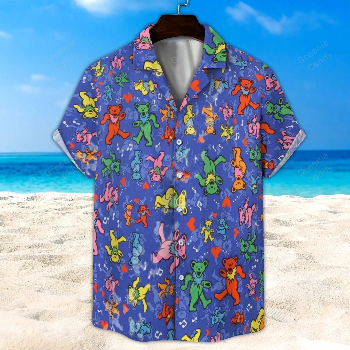 Grateful Dead Bears All Over Print 3D Unisex Hawaiian Shirt And Beach Short