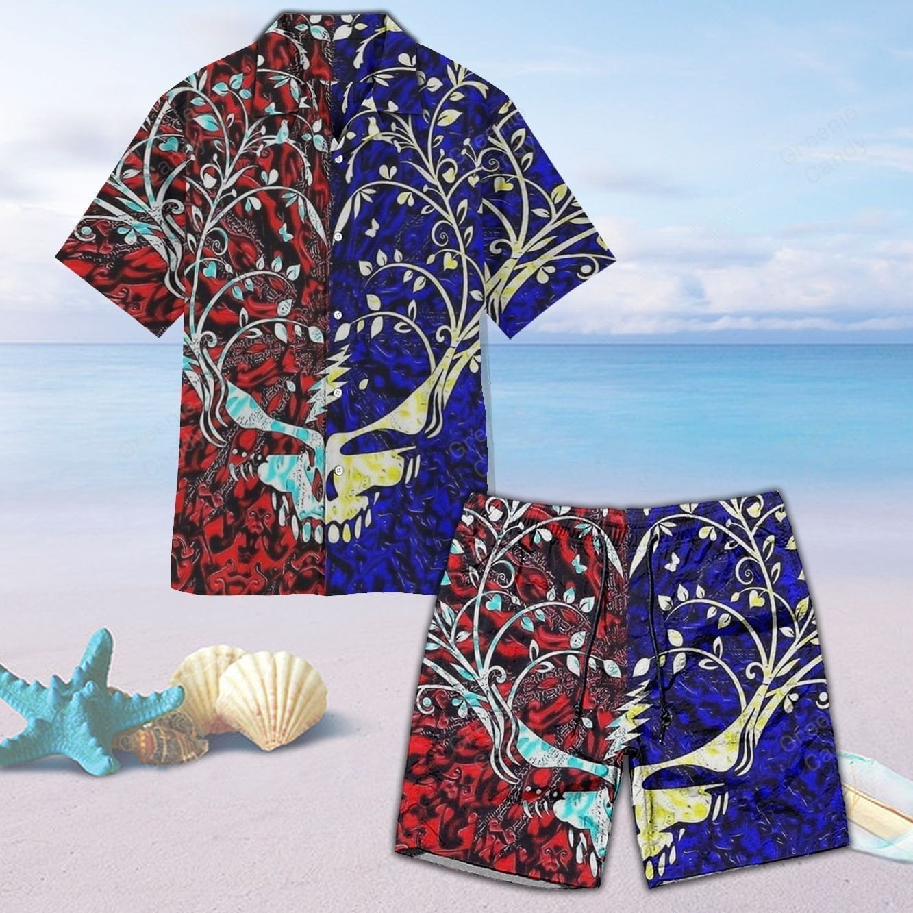 Amazing Grateful Dead All Over Print 3D Unisex Hawaiian Shirt And Beach Short