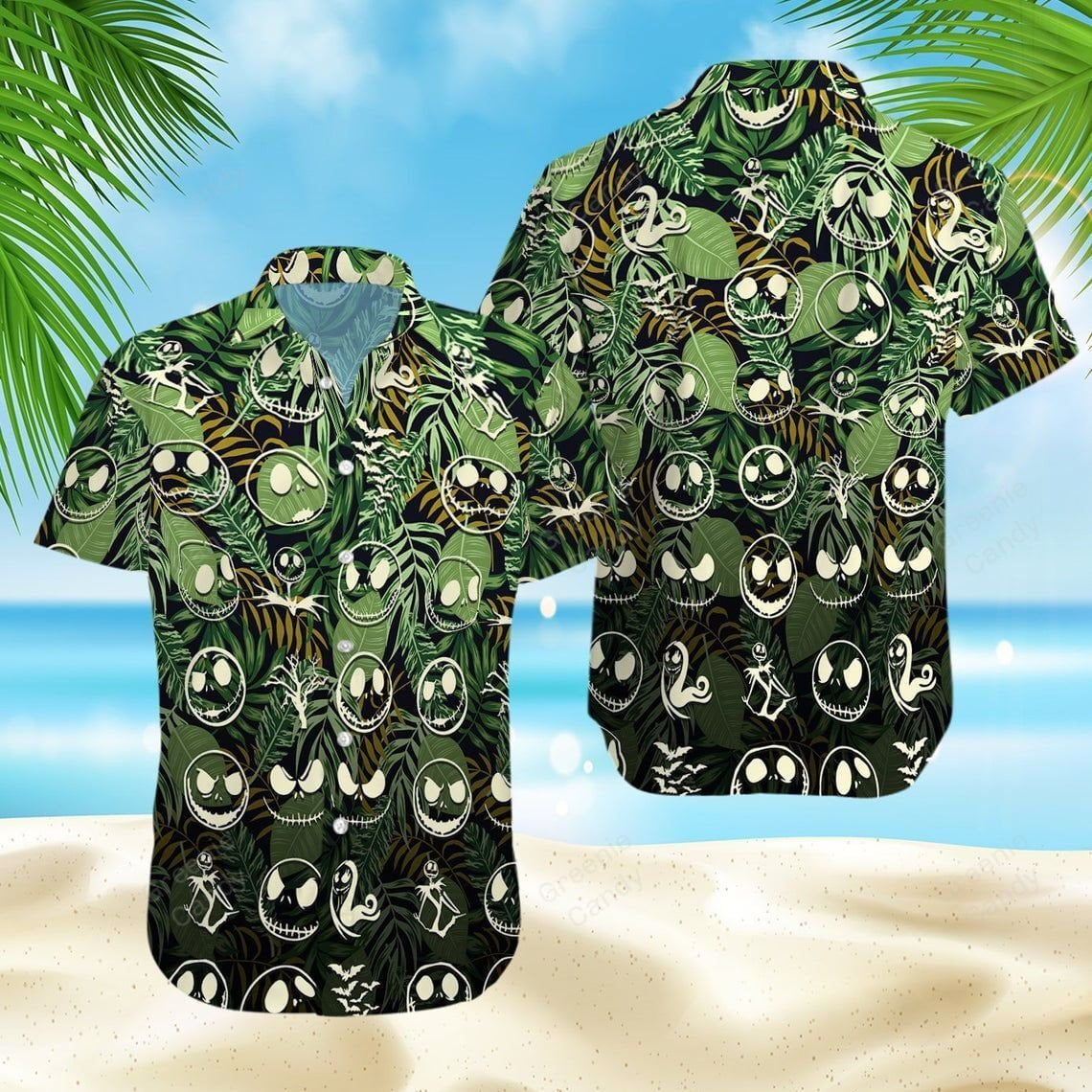 Green Floral All Over Print 3D Unisex Hawaiian Shirt And Beach Short