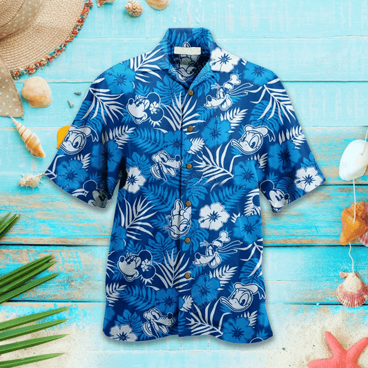 Donald Duck Floral All Over Print 3D Unisex Hawaiian Shirt And Beach Short