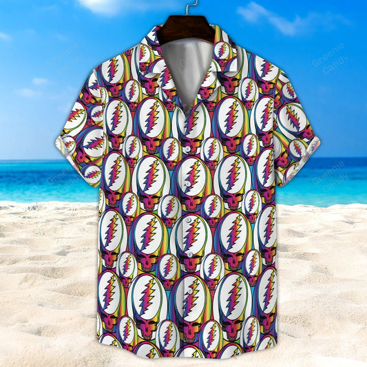 Seamless Grateful Dead All Over Print 3D Unisex Hawaiian Shirt And Beach Short