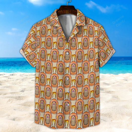 Crown Royal Vanilla Bottle All Over Print 3D Hawaiian Shirt And Beach Short