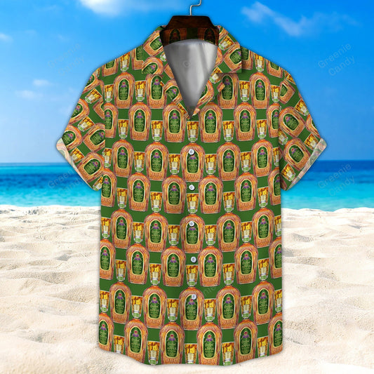 Crown Royal Apple Bottle All Over Print 3D Hawaiian Shirt And Beach Short