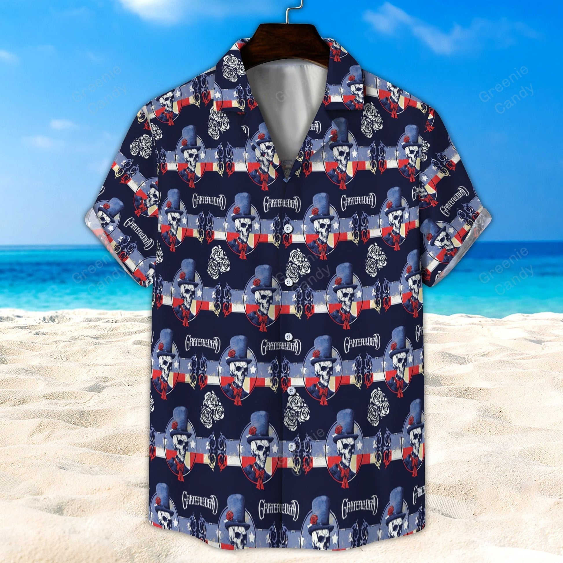 Skull Magician All Over Print 3D Hawaiian Shirt And Beach Short