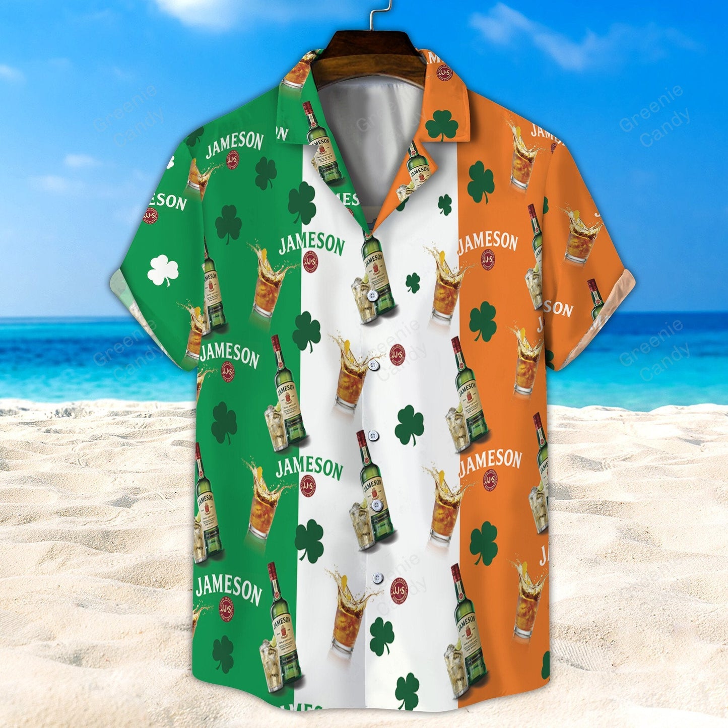 Jameson Ireland Flag All Over Print 3D Hawaiian Shirt And Beach Short