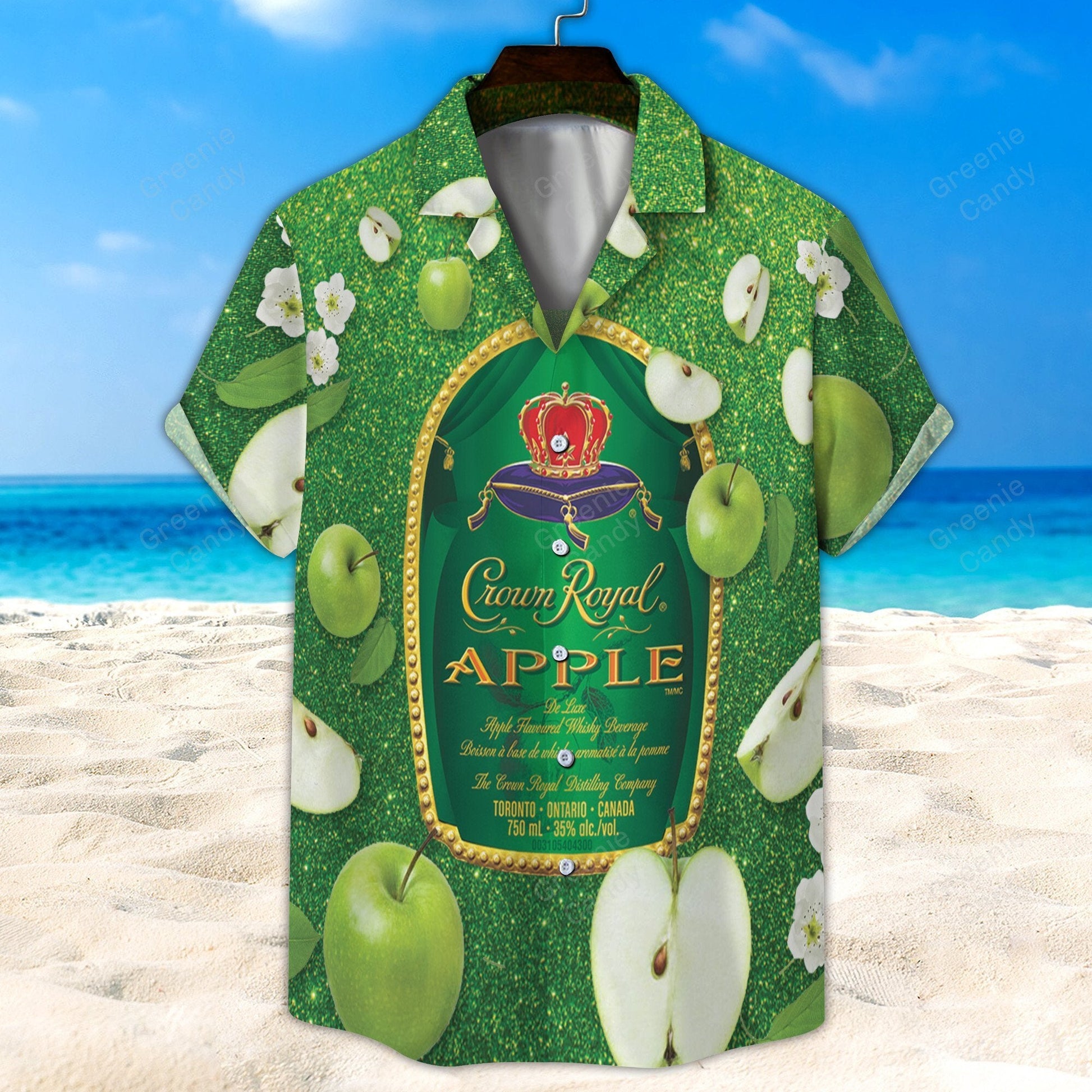 Crown Royal Apple All Over Print 3D Hawaiian Shirt And Beach Short